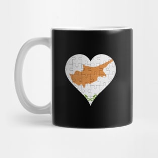 Cypriot Jigsaw Puzzle Heart Design - Gift for Cypriot With Cyprus Roots Mug